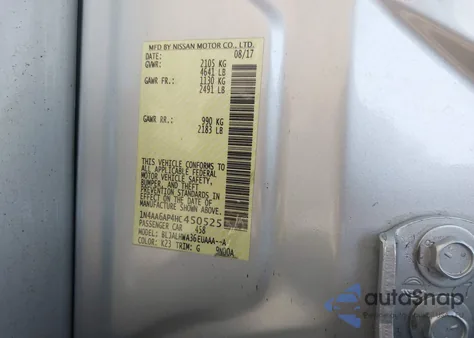 2017 Nissan Maxima 3.5 Platinum from USA, damaged, VIN 1N4AA6AP4HC450525